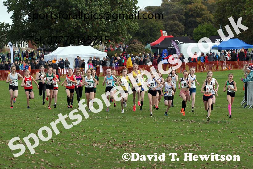 Girls under-13s Northern Cross Country Relays, Graves Park, Sheffield. Photo: David T. Hewitson/Sports for All Pics